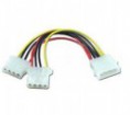 Cabo de força "Y" conector 4 pinos 1M x 2F 20cm