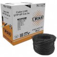 Cabo de Rede 4 Pares UTP CAT5E Preto Caixa 305 Metros